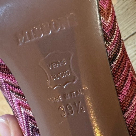 MISSONI *AUTHENTIC* Knit Zig Zag Stilettos Orange Label - Picture 14 of 14